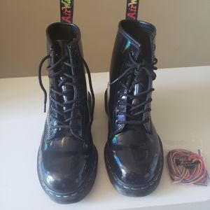Doc Martens Rainbow Patent Lace Up Boots